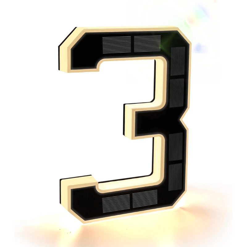 9-Inch Solar Lighted House Numbers for Outside