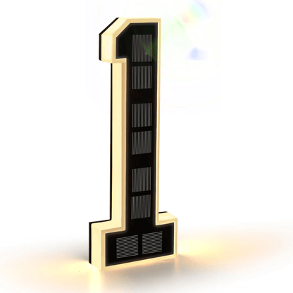 9-Inch Solar Lighted House Numbers for Outside