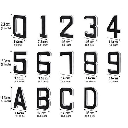 9-Inch Solar Lighted House Numbers for Outside